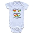 thumbnail image 1 of A Little Bit Bolivian Guyanese Bolivia Guyana Heart Flags Baby Bodysuit, 0-3 Months White, 1 of 4