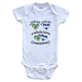 thumbnail image 1 of A Little Bit Brazilian Salvadorian Brazil El Salvador Heart Flags Baby Bodysuit, 3-6 Months White, 1 of 4