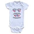 thumbnail image 1 of A Little Bit Cuban Puerto Rican Cuba Puerto Rico Heart Flags Baby Bodysuit, 0-3 Months White, 1 of 4