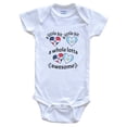 thumbnail image 1 of A Little Bit Dominican Guatemalan Dominican Republic Guatemala Heart Flags Baby Bodysuit, 6-9 Months White, 1 of 4