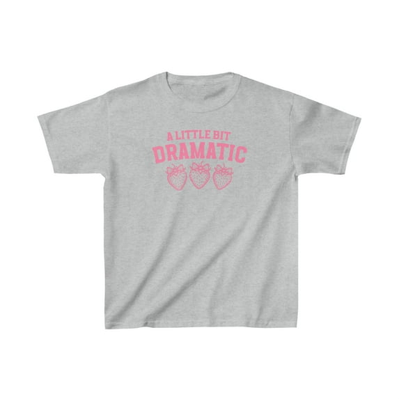 A Little Bit Dramatic Strawberry themed t-shirt, Unisex Kids Tees Sz 4-20