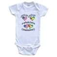 thumbnail image 1 of A Little Bit Guyanese American Guyana USA Heart Flags Baby Bodysuit, 3-6 Months White, 1 of 4