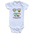 thumbnail image 1 of A Little Bit Guyanese Venezuelan Guyana Venezuela Heart Flags Baby Bodysuit, 6-9 Months White, 1 of 4