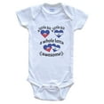 thumbnail image 1 of A Little Bit Haitian Salvadorian Haiti El Salvador Heart Flags Baby Bodysuit, 6-9 Months White, 1 of 4
