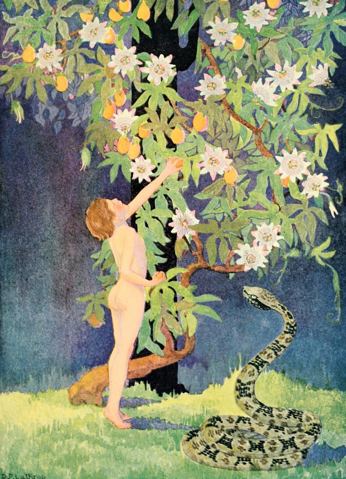 A Little Boy Lost 1920 Ate until he could eat no more Canvas Art - Dorothy Lathrop (24 x 36)
