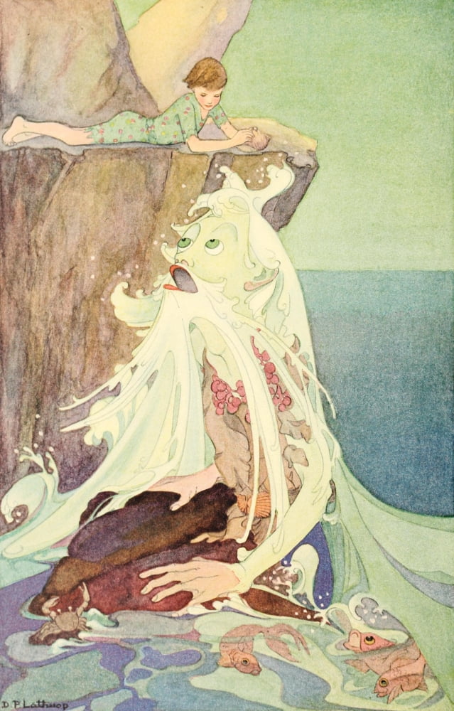 A Little Boy Lost 1920 Immense fishy eyes Canvas Art - Dorothy Lathrop (24 x 36)