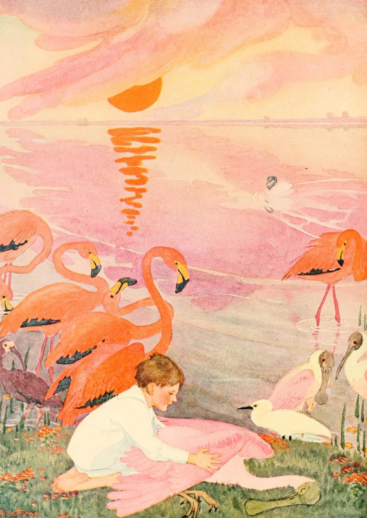 A Little Boy Lost 1920 Poor bird Canvas Art - Dorothy Lathrop (18 x 24)