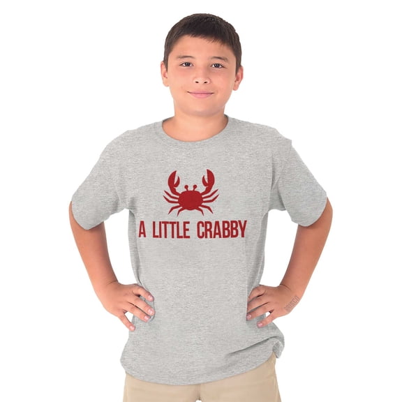 A Little Crabby Cranky Beach Lover Crewneck T Shirts Boy Girl Teen Brisco Brands M