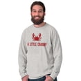 thumbnail image 1 of A Little Crabby Cranky Beach Lover Plus Size Long Sleeve Graphic Tee Shirt Brisco Brands 2X, 1 of 5