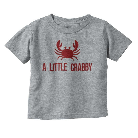 A Little Crabby Cranky Beach Lover Toddler Boy Girl T Shirt Infant Toddler Brisco Brands 5T