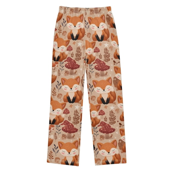 A Little Fox with A Smiling Face. Pajama Pants Soft and Lightweight Elastic Waistband Pajama Pants