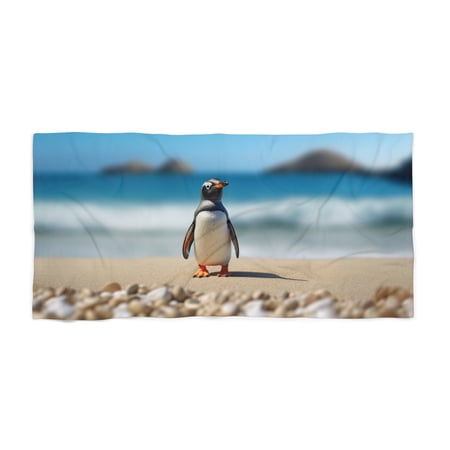A Little Lost Penguin - Beach Towel