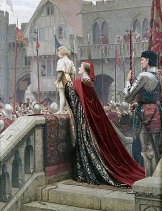 A Little Prince Likely In Time To Bless a Royal Throne Canvas Art - Edmund Blair Leighton (22 x 28)