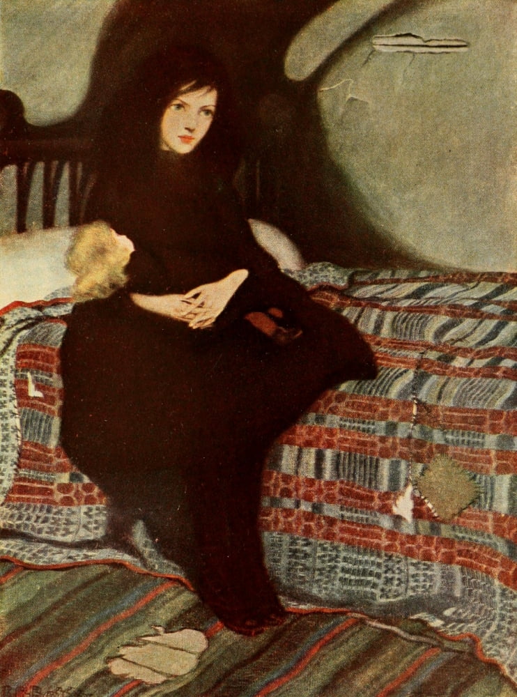 A Little Princess 1905 In bedroom Canvas Art - Ethel Franklin Betts (24 x 36)