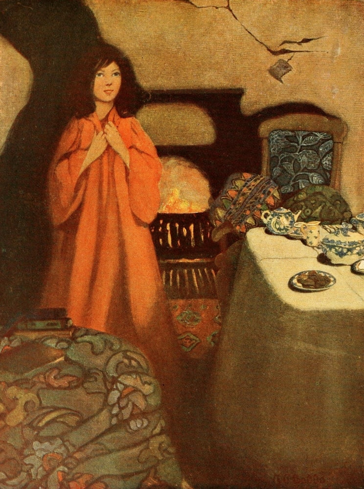 A Little Princess 1905 Praying Canvas Art - Ethel Franklin Betts (24 x 36)