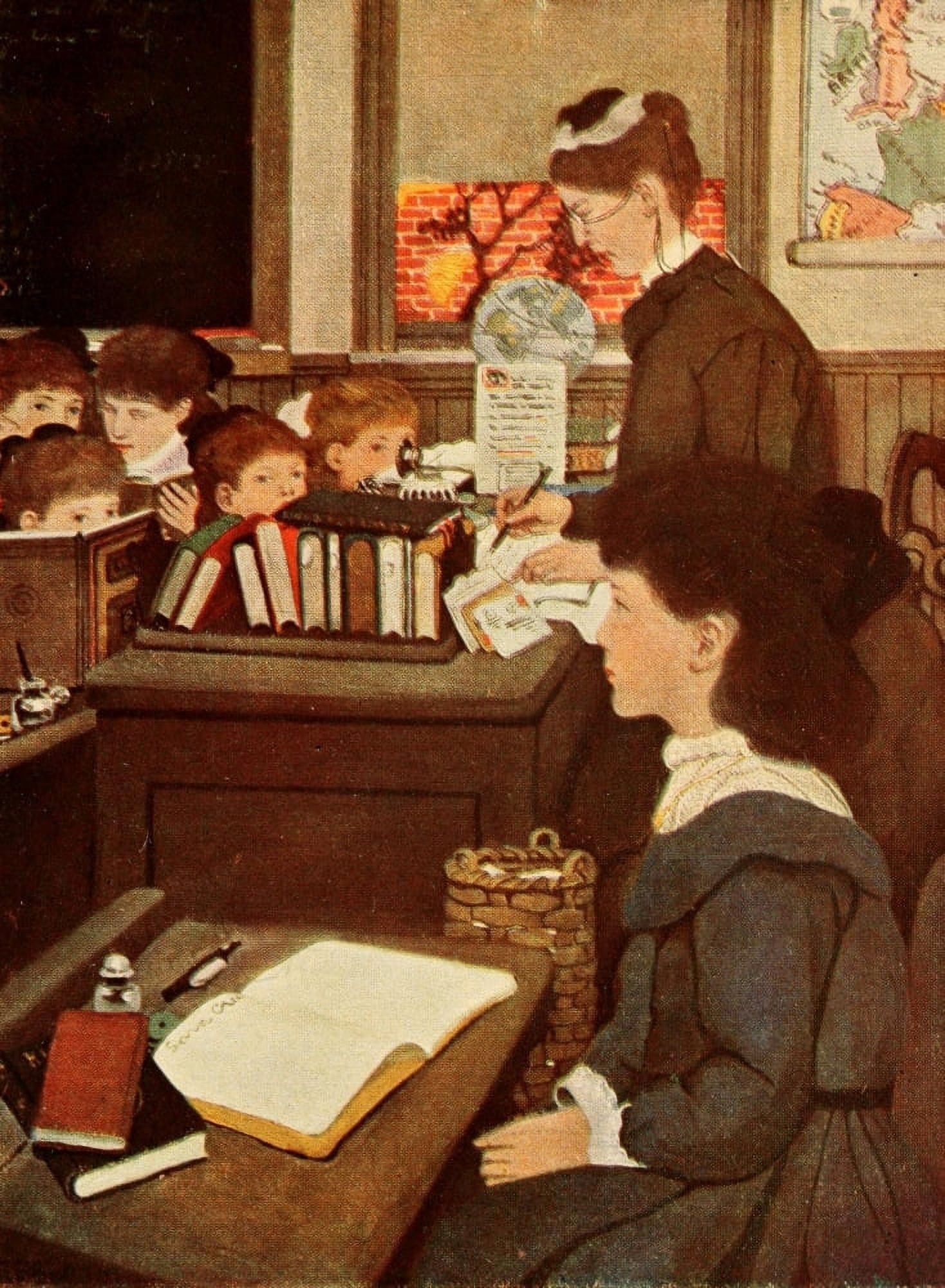 A Little Princess 1905 School Canvas Art - Ethel Franklin Betts (24 x 36)
