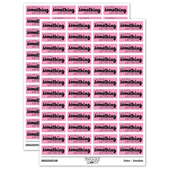 A Little Something Just for You Present Order Sticker Set - Light Pink - Matte Finish - 1.25" Mini