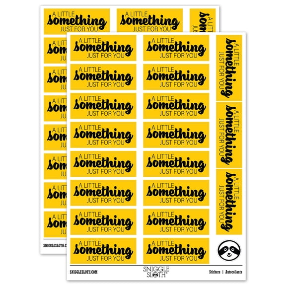 A Little Something Just for You Present Order Sticker Set - Yellow - Matte Finish - 2.00" Large