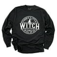 thumbnail image 1 of A Little Witch In All Of Us - Women's Garment Dyed Long Sleeve Graphic T-Shirt, 1 of 13