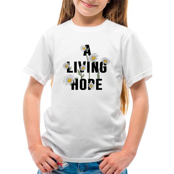 A Living Hope Daisies T-Shirt Juniors -Image by Shutterstock, Medium