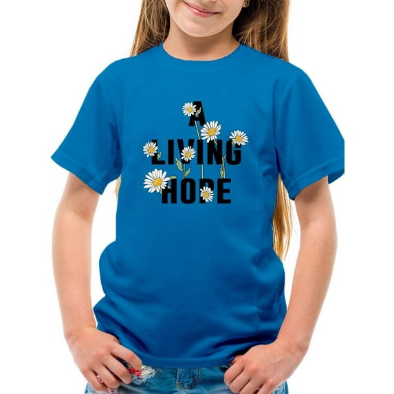 A Living Hope Daisies T-Shirt Juniors -Image by Shutterstock, Medium