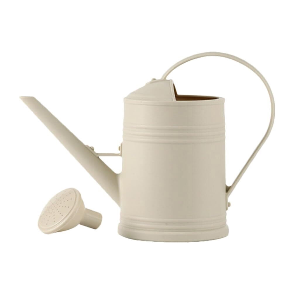 A Long Spout Watering Can Plastic Watering Garden Watering Bucket Sprinkling Kettle with Handle Sprinkler for Garden Flowers Vegetables Beige