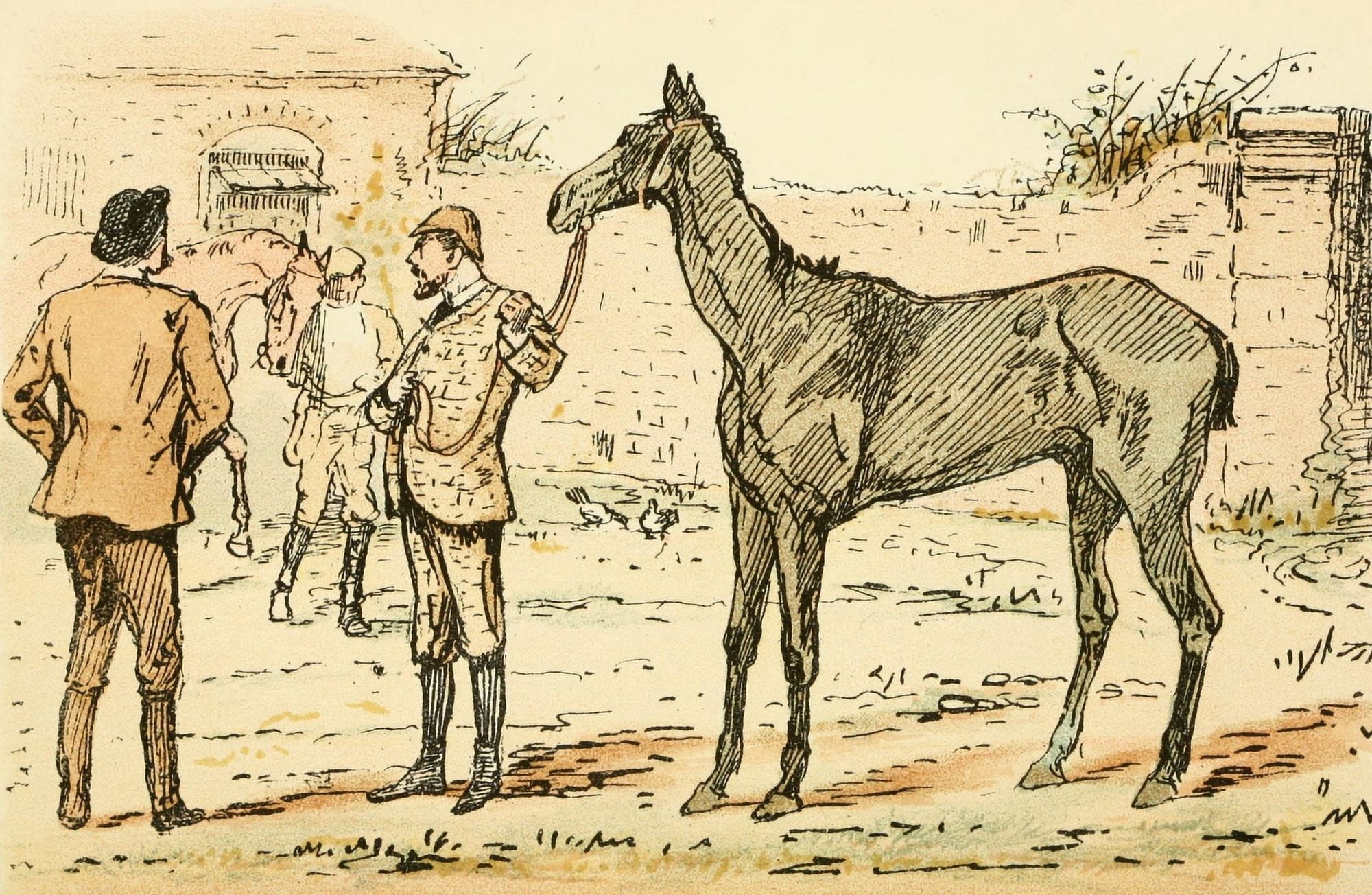 A Loose Rein 1887 Bring the other one out Canvas Art - G Bowers (24 x 36)