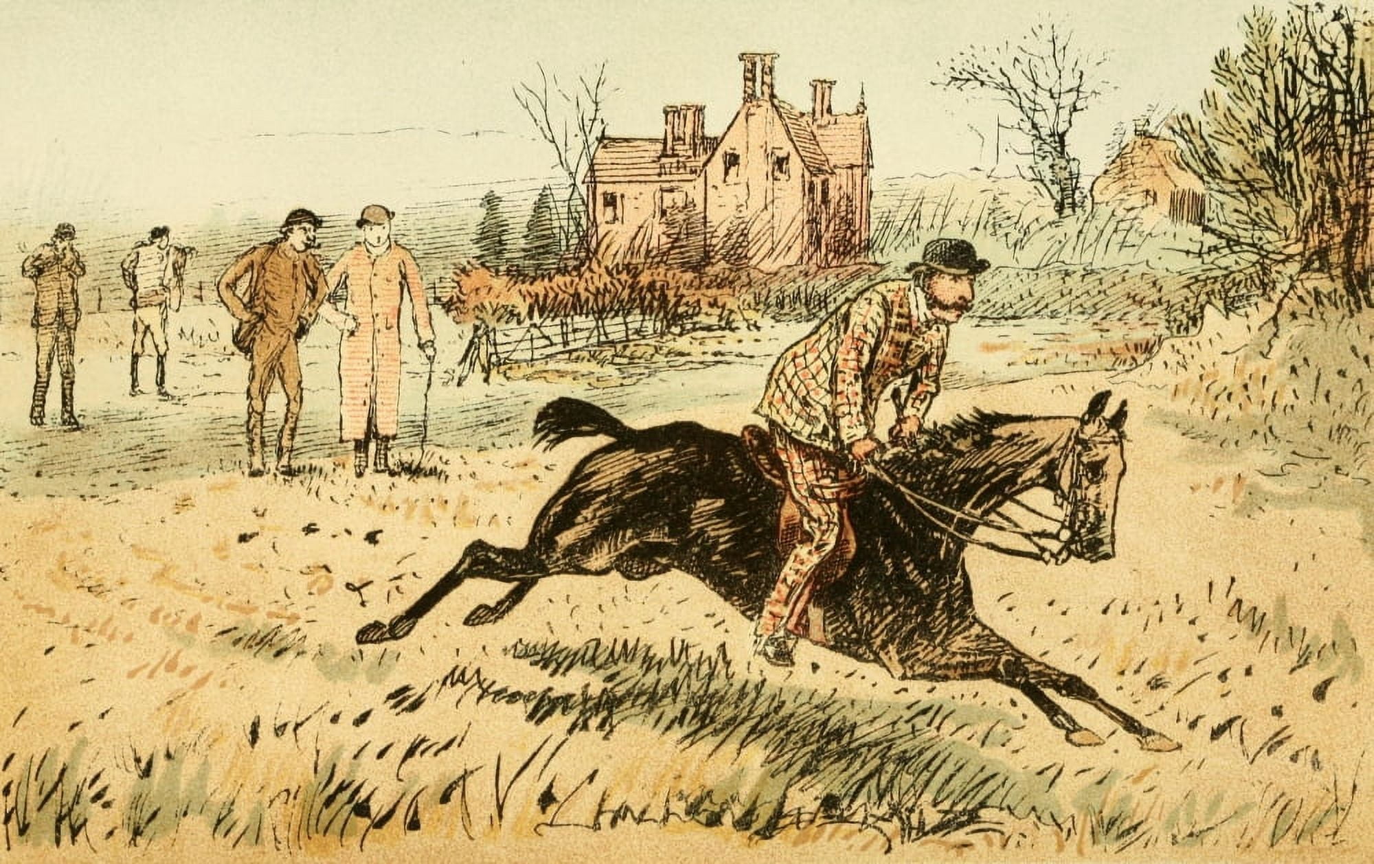 A Loose Rein 1887 The brown galloped well Canvas Art - G Bowers (24 x 36)