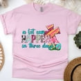 thumbnail image 1 of A Lot Can Happen In Three Days Christian Cross Graphic T-Shirt, Light Pink, Size 3XL, 1 of 6