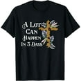 thumbnail image 1 of A Lot Can Happen in 3 Days Easter Christian Leopard Floral T-Shirt, 1 of 3