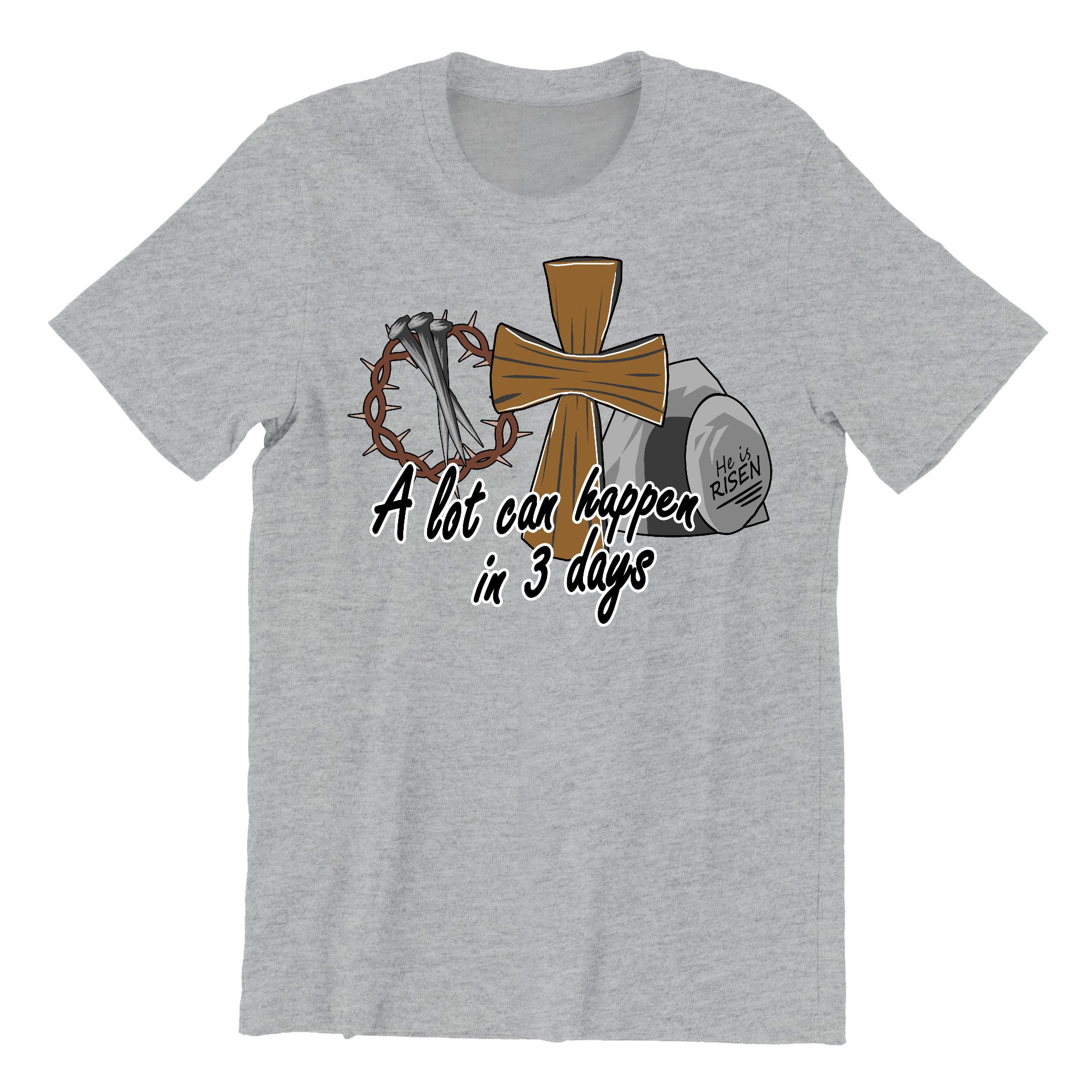 A Lot Can Happen in 3 Days He is Risen Christian Easter Church Men's  T-shirt, XL, White
