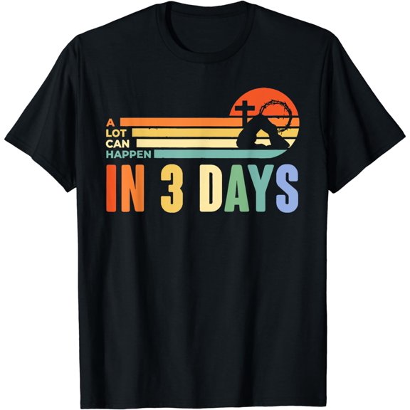 A Lot Can Happen in 3 Days Retro Vintage Sunset T-Shirt