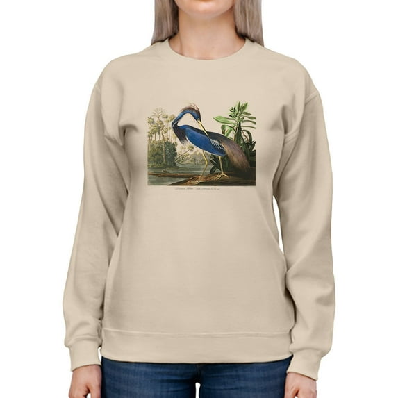 A Louisiana Heron Sweatshirt Women -John James Audubon Designs, Female Small