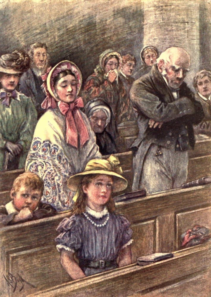 A Lowden Sabbath Morn 1909 The Prayer Canvas Art - AS Boyd (24 x 36)