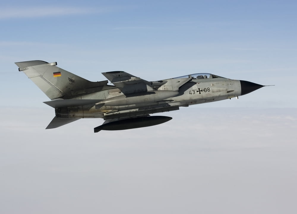 A Luftwaffe Tornado IDS over northern Germany Canvas Art - Gert KromhoutStocktrek Images (17 x 12)