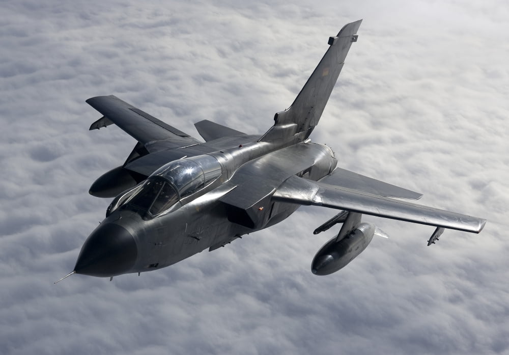 A Luftwaffe Tornado IDS over northern Germany Canvas Art - Gert KromhoutStocktrek Images (17 x 12)