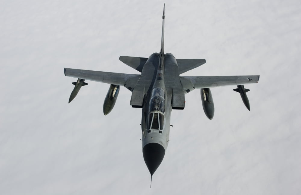 A Luftwaffe Tornado IDS over northern Germany Canvas Art - Gert KromhoutStocktrek Images (18 x 12)