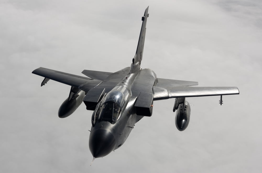 A Luftwaffe Tornado IDS over northern Germany Canvas Art - Gert KromhoutStocktrek Images (18 x 12)