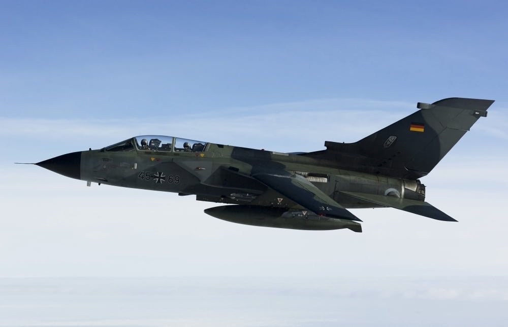 A Luftwaffe Tornado IDS over northern Germany Canvas Art - Gert KromhoutStocktrek Images (18 x 12)