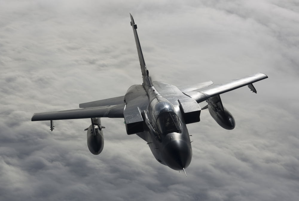 A Luftwaffe Tornado IDS over northern Germany Canvas Art - Gert KromhoutStocktrek Images (34 x 23)