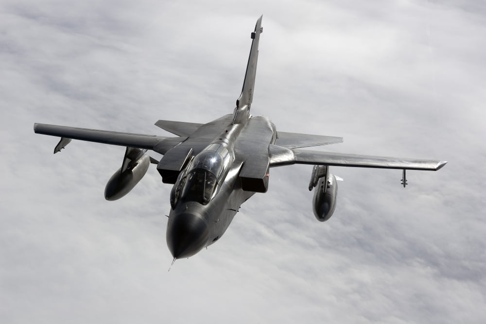 A Luftwaffe Tornado IDS over northern Germany Canvas Art - Gert KromhoutStocktrek Images (35 x 23)