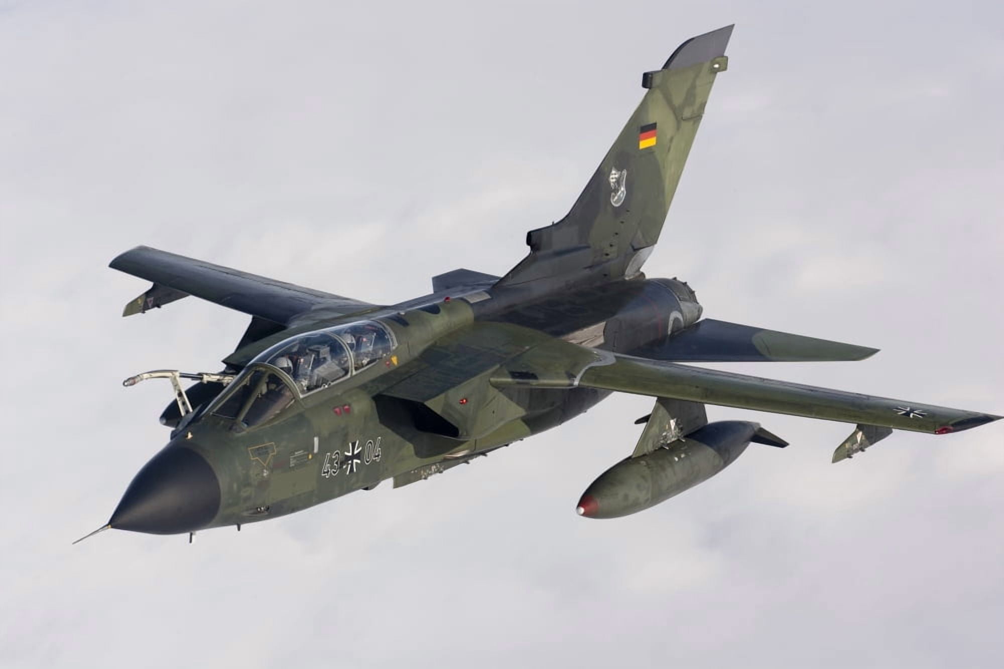 A Luftwaffe Tornado IDS over northern Germany Canvas Art - Gert KromhoutStocktrek Images (35 x 24)