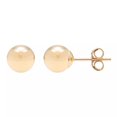 thumbnail image 1 of A&M 14K Yellow Gold Ball Stud Earrings for Women, Lightweight Push-Back, 3mm–9mm Sizes, Gift Box Included, 1 of 7