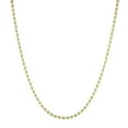 thumbnail image 1 of A&M 18k Yellow Gold Plated Sterling Silver 2mm Moon-Cut Chain Necklace, 16” to 24”, Women’s, Unisex, 1 of 1