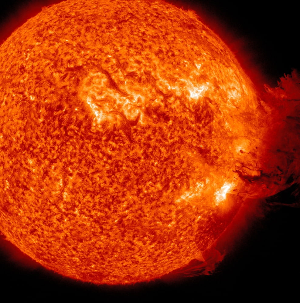 A M-2 solar flare with coronal mass ejection Canvas Art - Stocktrek Images (28 x 28)
