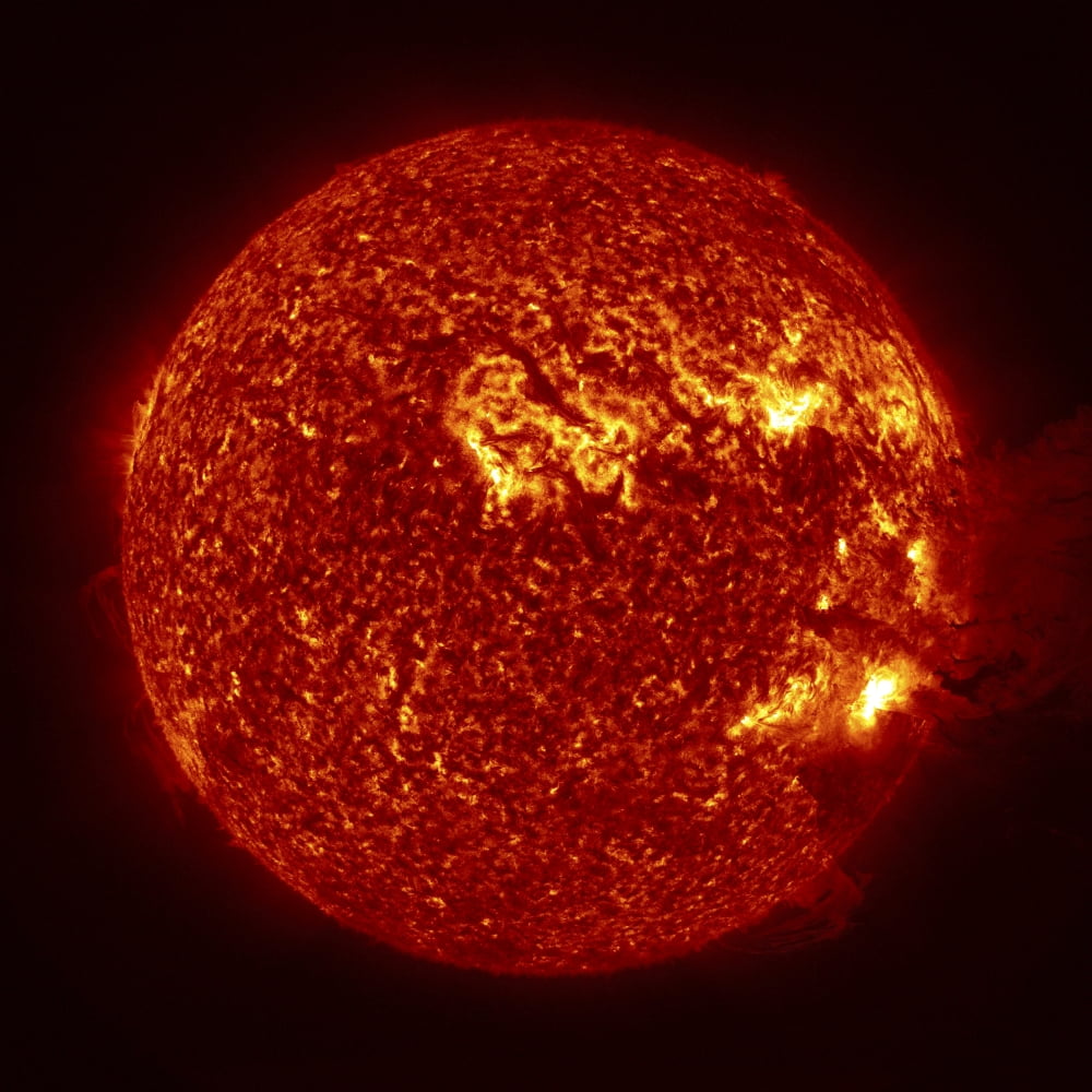 A M-2 solar flare with coronal mass ejection Canvas Art - Stocktrek Images (28 x 28)