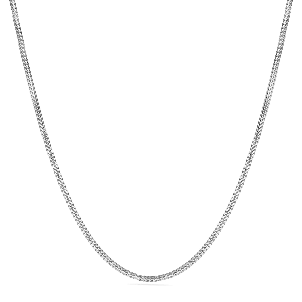 A&M .925 Sterling Silver 1.8mm Miami Cuban Chain Necklace