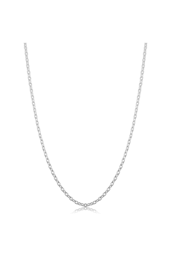 A&M 925 Sterling Silver 1mm Cable Chain Necklace, Adjustable 16”–30” Length, Unisex Jewelry