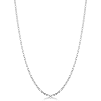 A&M 925 Sterling Silver 1mm Cable Chain Necklace, Adjustable 16”–30” Length, Unisex Jewelry