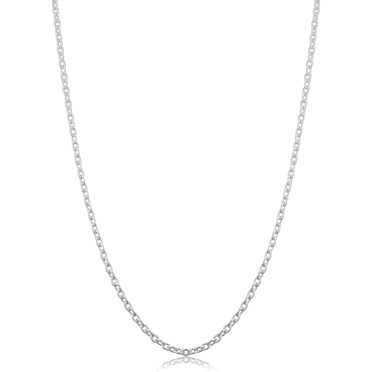 A&M 925 Sterling Silver 1mm Cable Chain Necklace, Adjustable 16”–30” Length, Unisex Jewelry